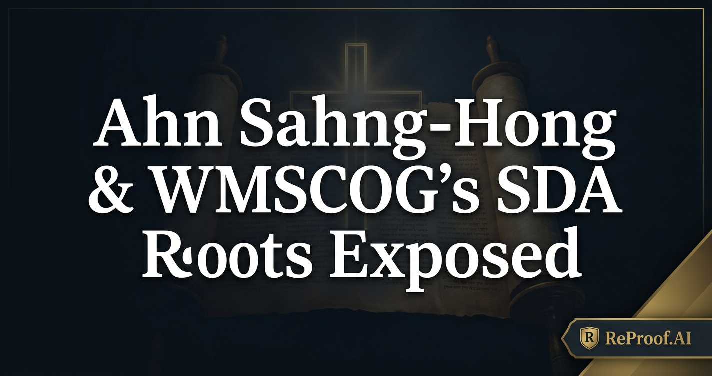Ahn Sahng-Hong & WMSCOG's SDA Roots Exposed