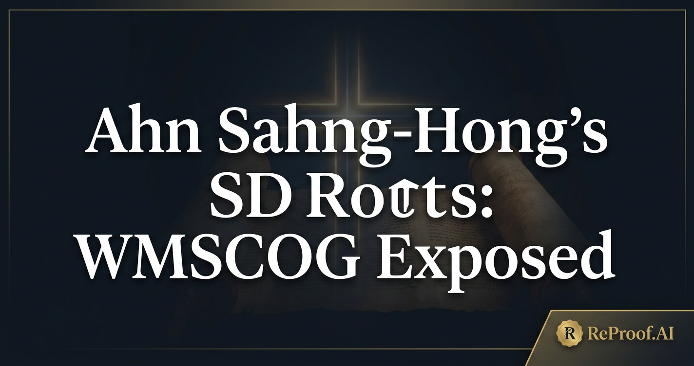 Ahn Sahng-Hong's SDA Roots: WMSCOG Exposed