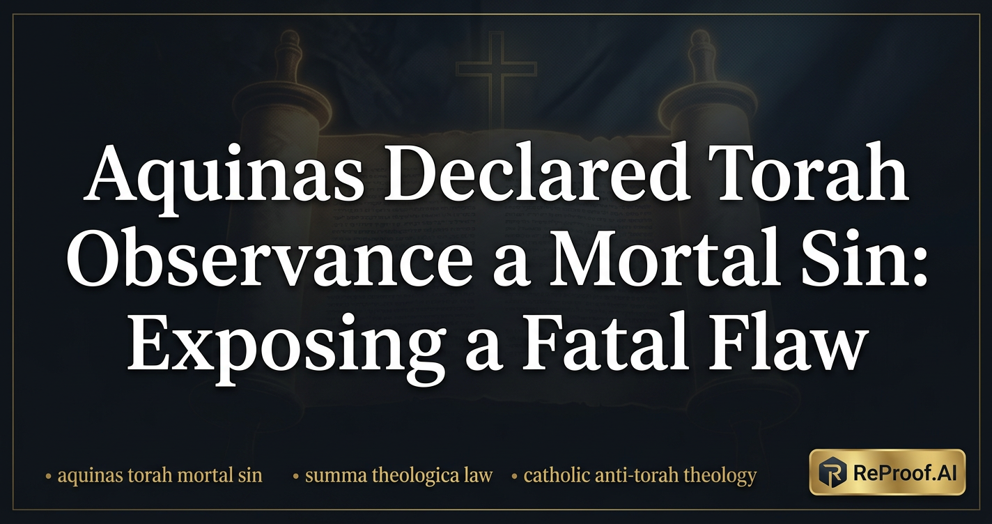 Aquinas Declared Torah Observance a Mortal Sin: Exposing a Fatal Flaw