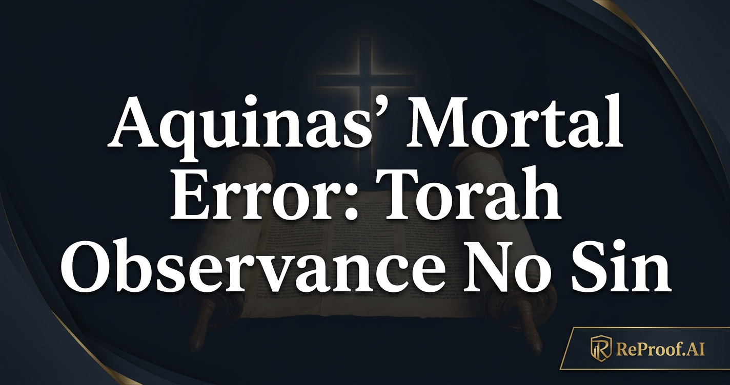 Aquinas' Mortal Error: Torah Observance No Sin