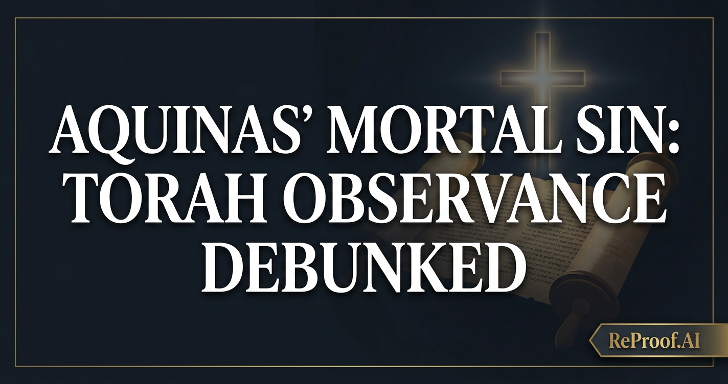 Aquinas' Mortal Sin: Torah Observance Debunked