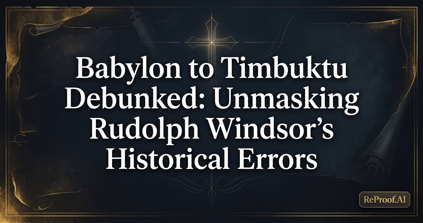 Babylon to Timbuktu Debunked: Unmasking Rudolph Windsor's Historical Errors