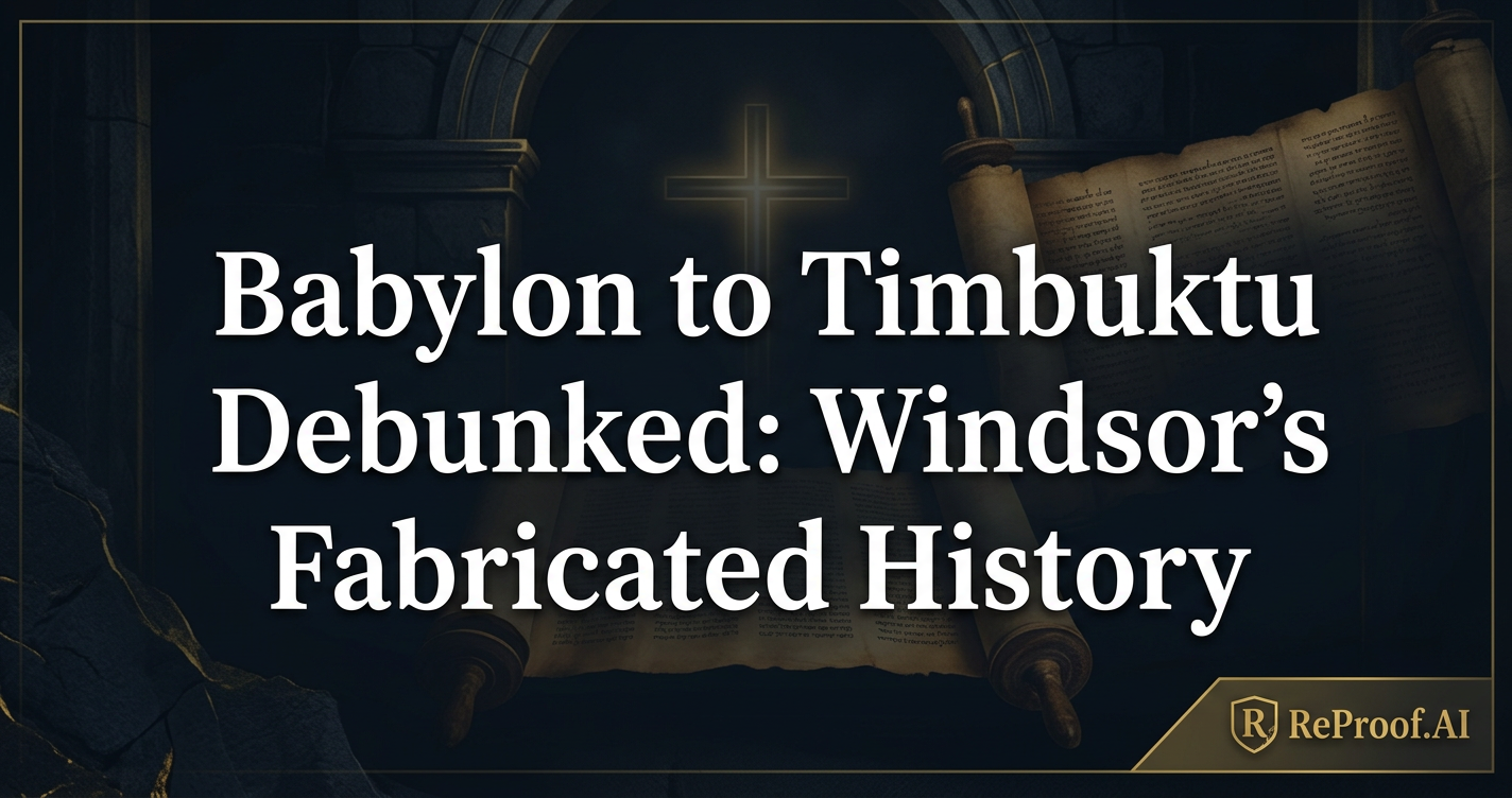 Babylon to Timbuktu Debunked: Windsor’s Fabricated History