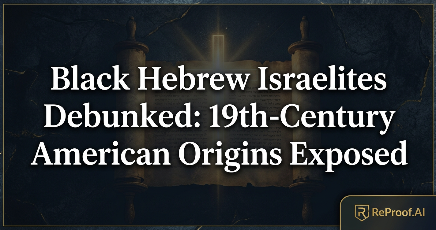 Black Hebrew Israelites Debunked: 19th-Century American Origins Exposed