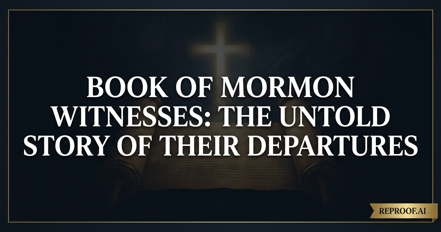 Book of Mormon Witnesses: The Untold Story of Their Departures