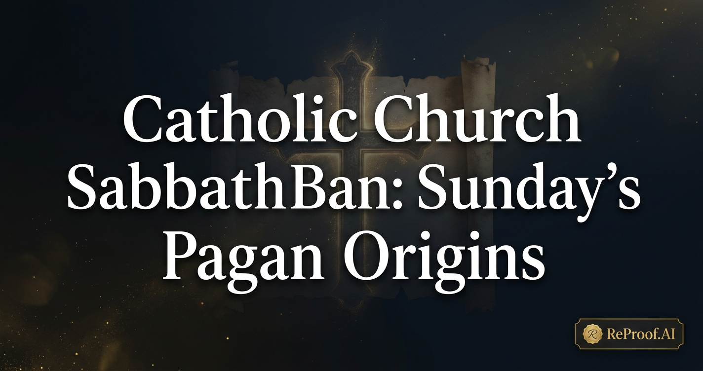 Catholic Church Sabbath Ban: Sunday's Pagan Origins