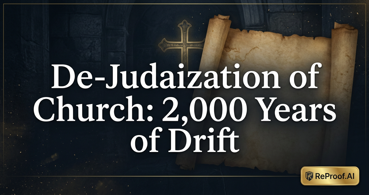 De-Judaization of Church: 2,000 Years of Drift
