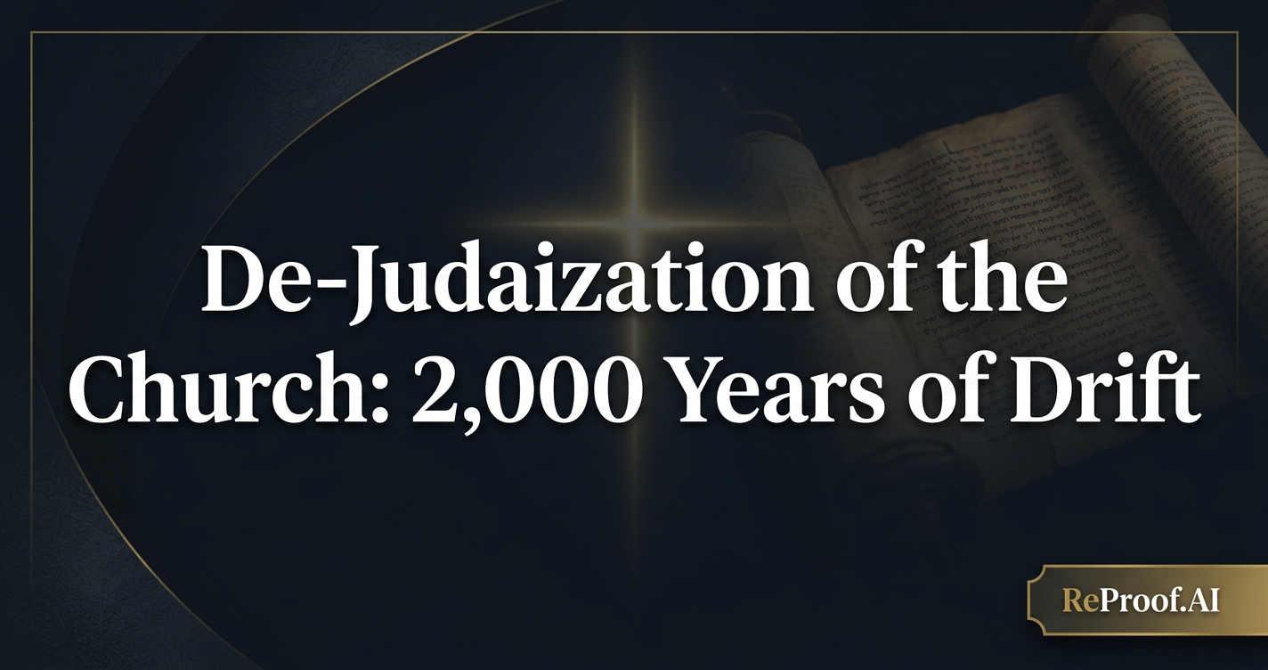 De-Judaization of the Church: 2,000 Years of Drift