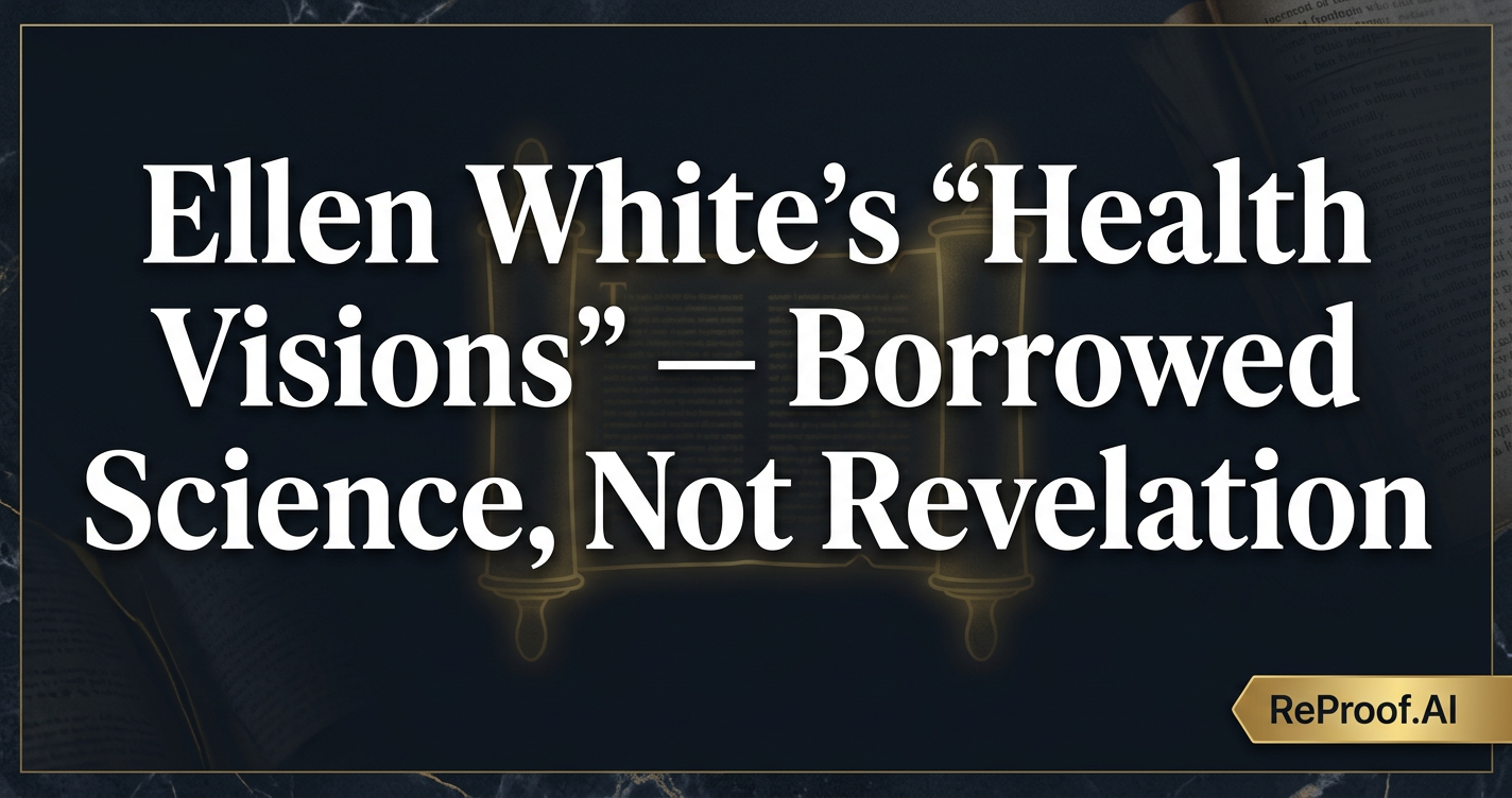 Ellen White's 'Health Visions' — Borrowed Science, Not Revelation
