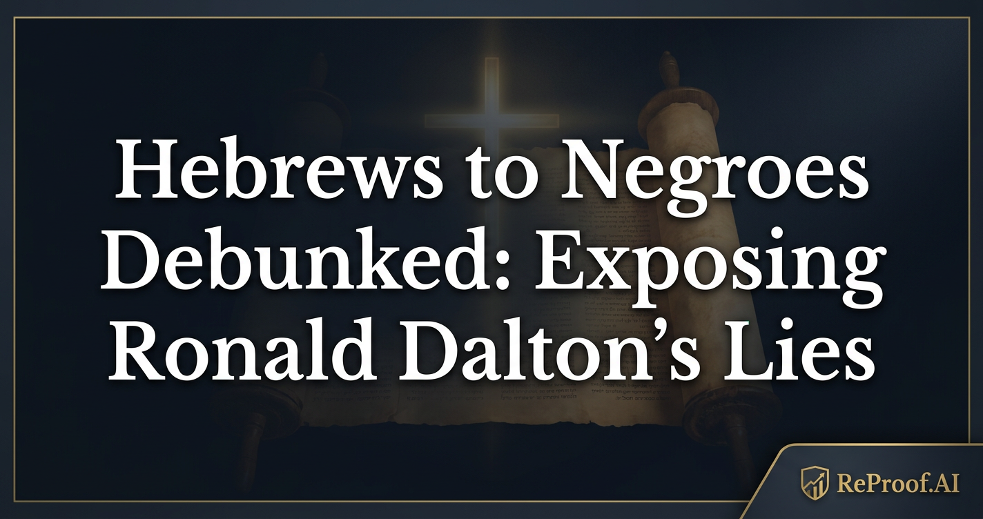 Hebrews to Negroes Debunked: Exposing Ronald Dalton's Lies
