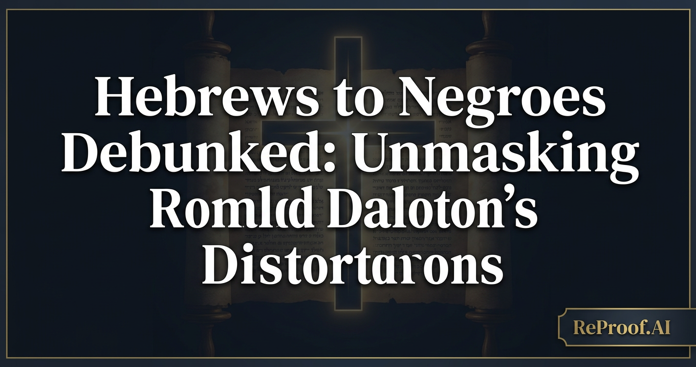 Hebrews to Negroes Debunked: Unmasking Ronald Dalton's Distortions