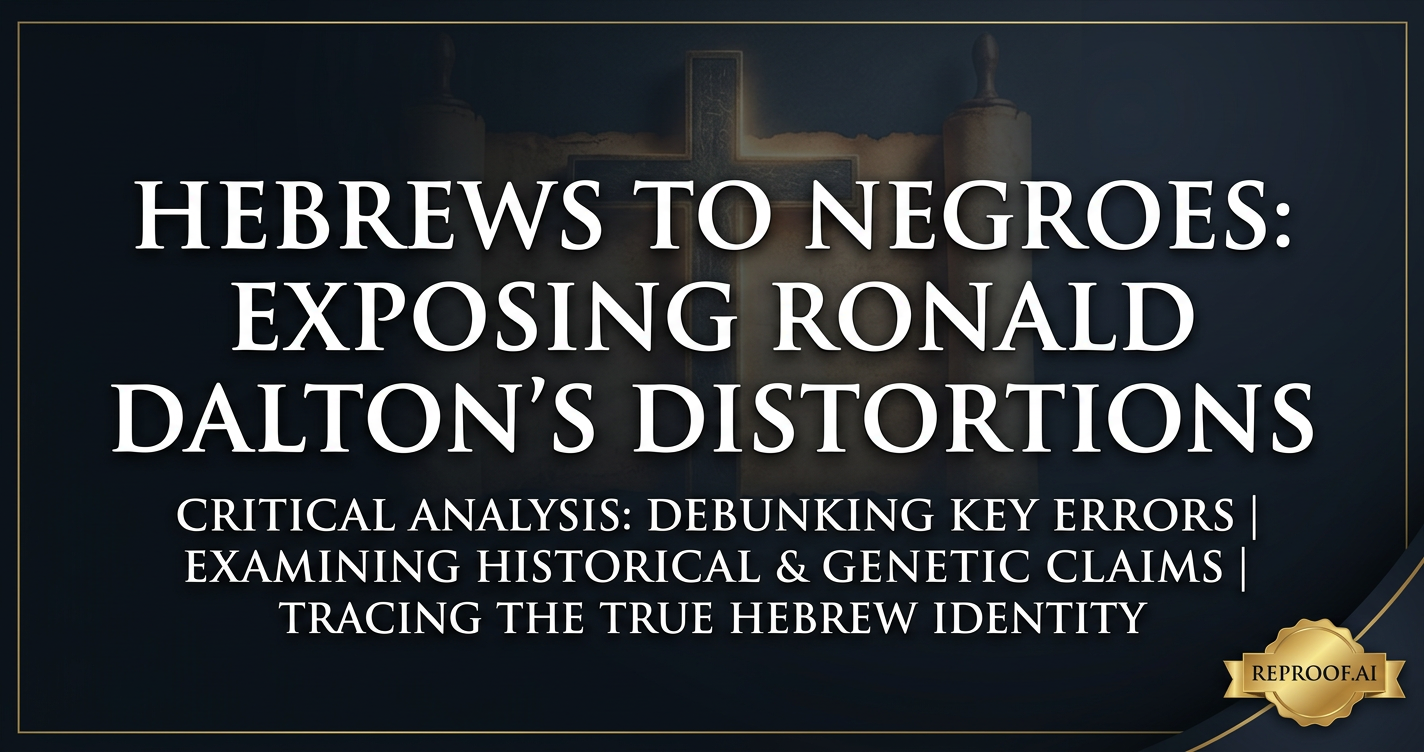 Hebrews to Negroes: Exposing Ronald Dalton's Distortions