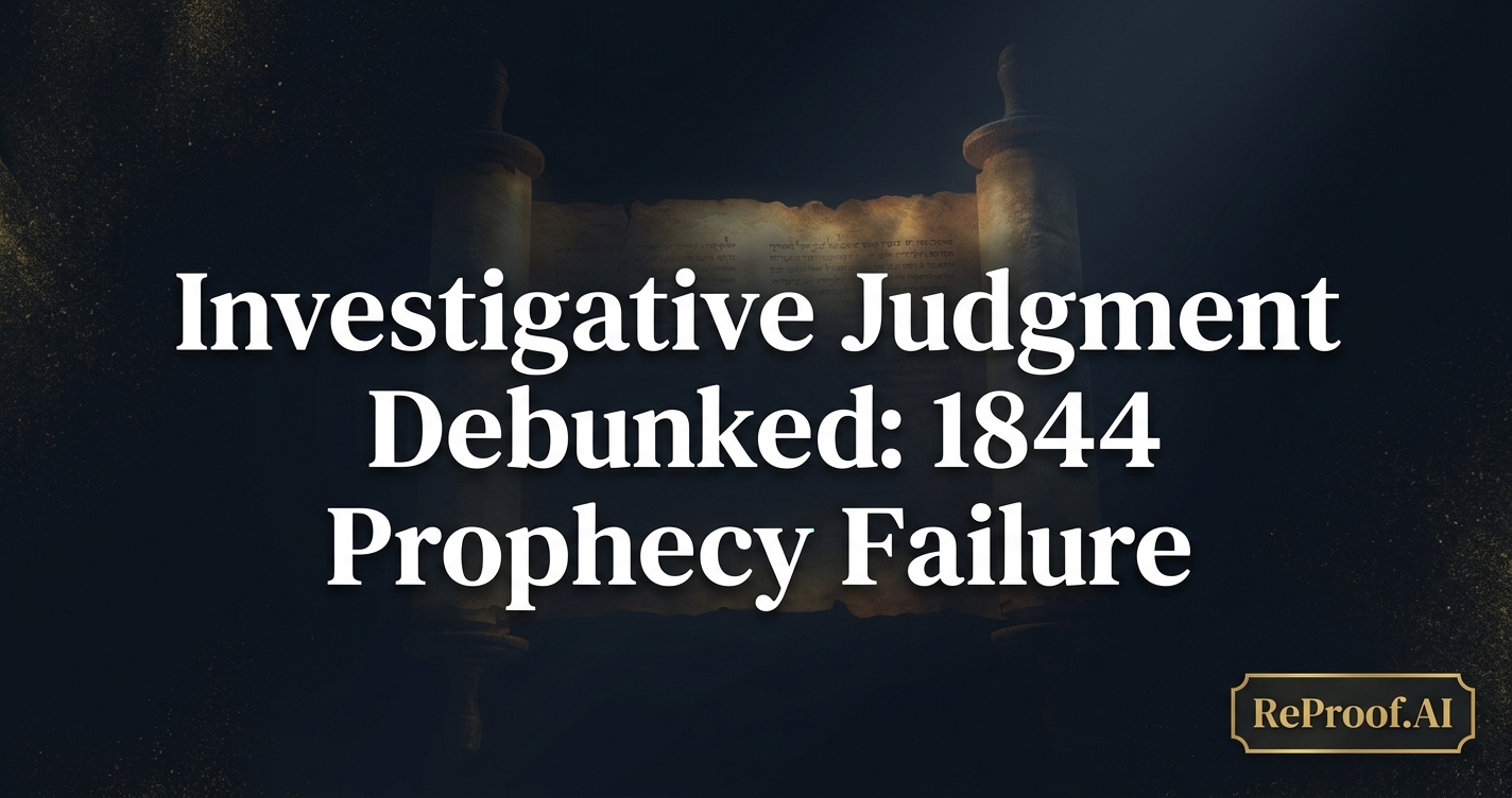 Investigative Judgment Debunked: 1844 Prophecy Failure
