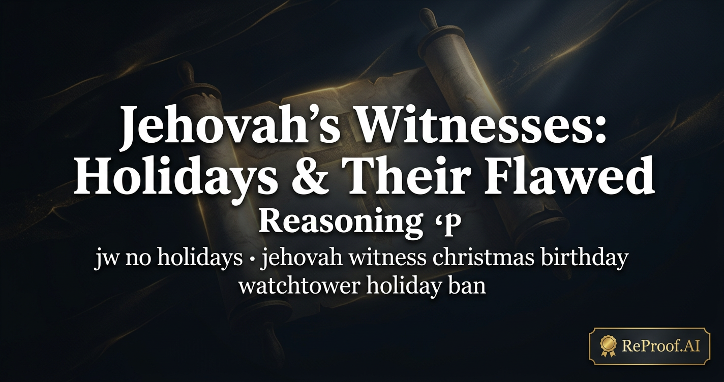 Jehovah's Witnesses: Holidays & Their Flawed Reasoning