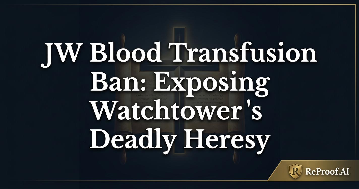 JW Blood Transfusion Ban: Exposing Watchtower's Deadly Heresy