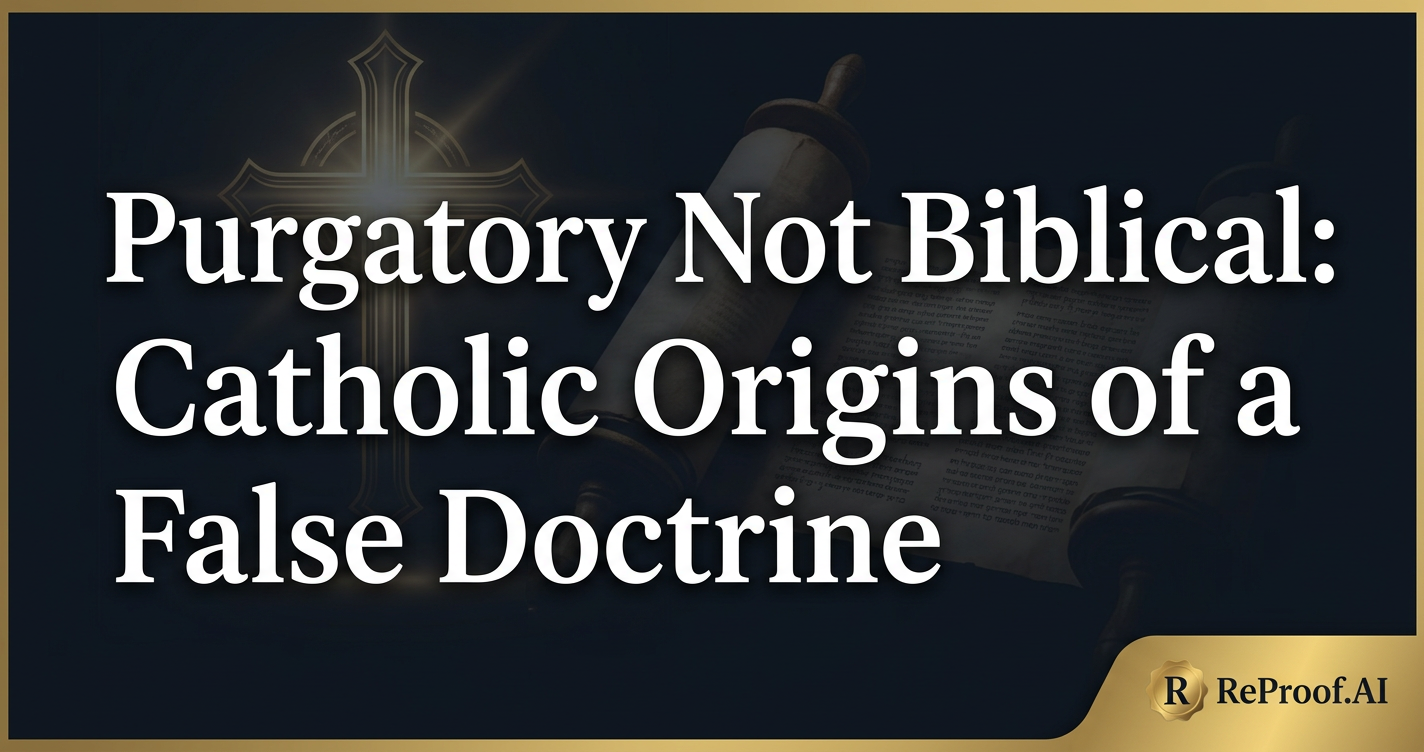 Purgatory Not Biblical: Catholic Origins of a False Doctrine