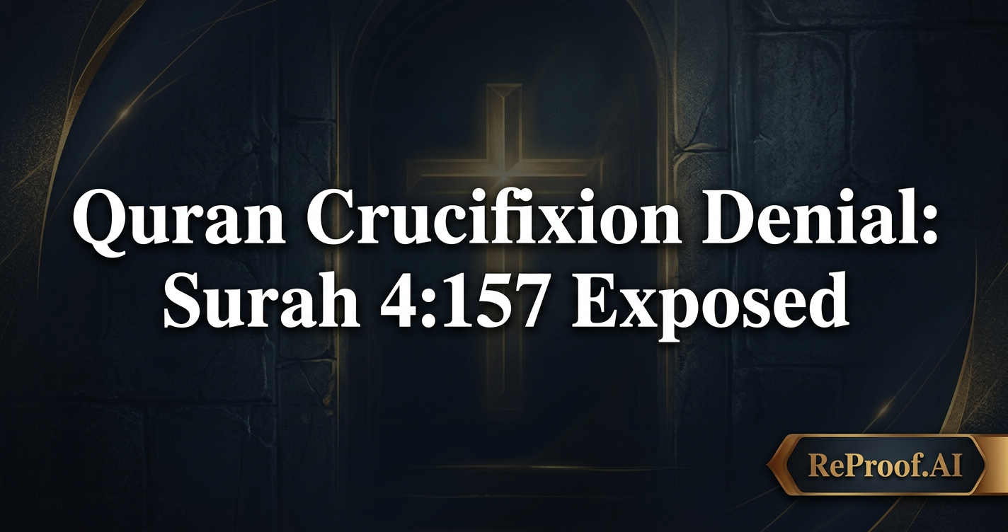 Quran Crucifixion Denial: Surah 4:157 Exposed