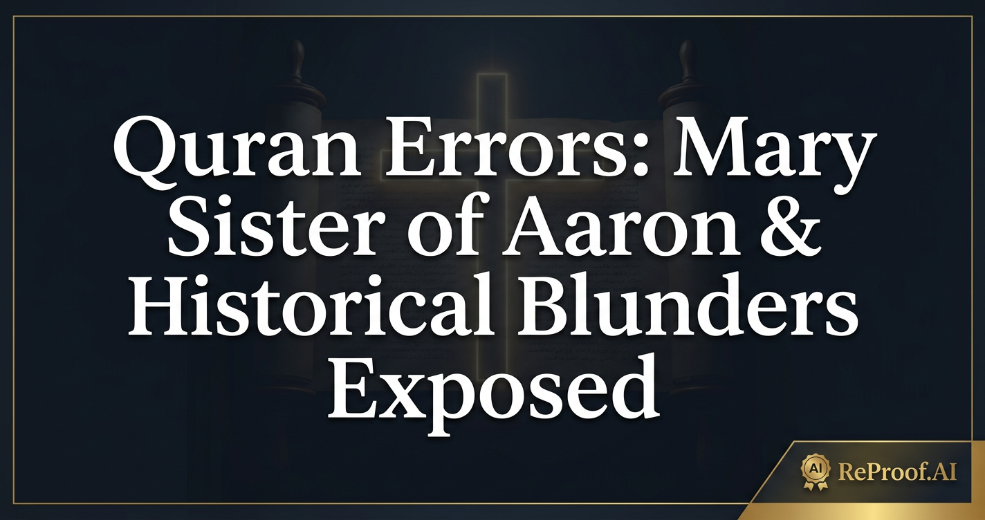 Quran Errors: Mary Sister of Aaron & Historical Blunders Exposed