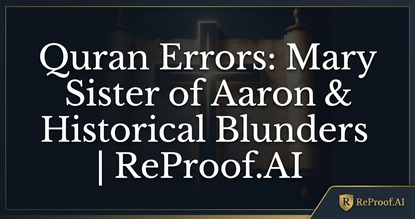 Quran Errors: Mary Sister of Aaron & Historical Blunders | ReProof.AI
