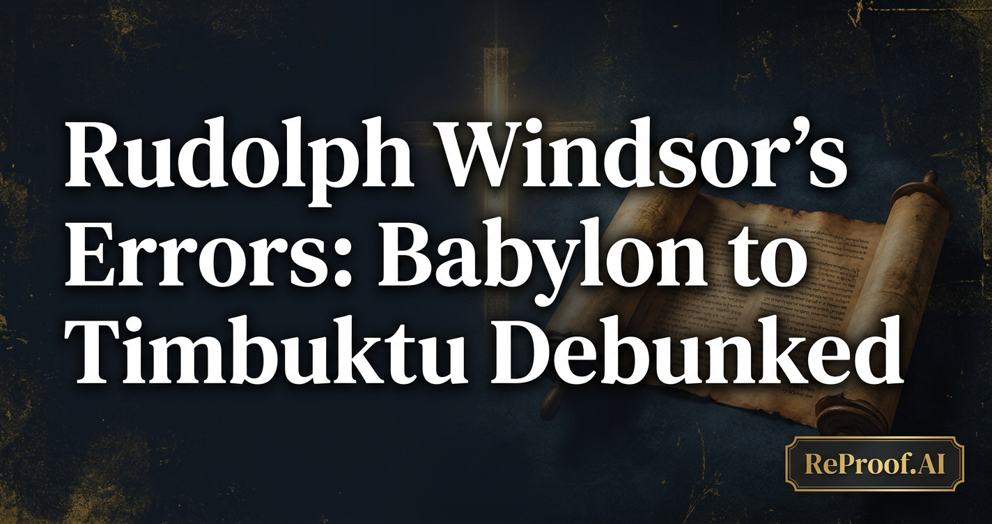 Rudolph Windsor's Errors: Babylon to Timbuktu Debunked