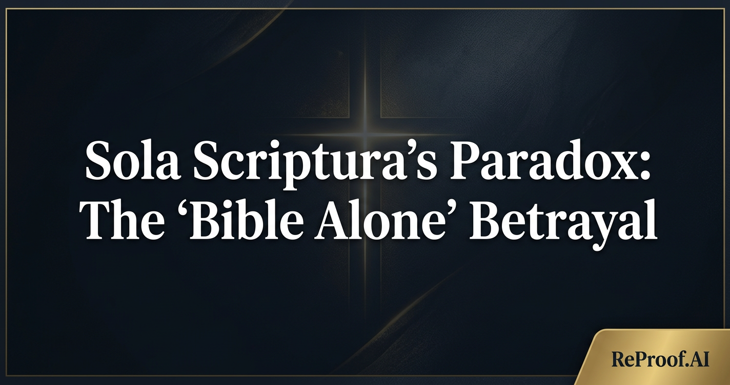 Sola Scriptura's Paradox: The 'Bible Alone' Betrayal