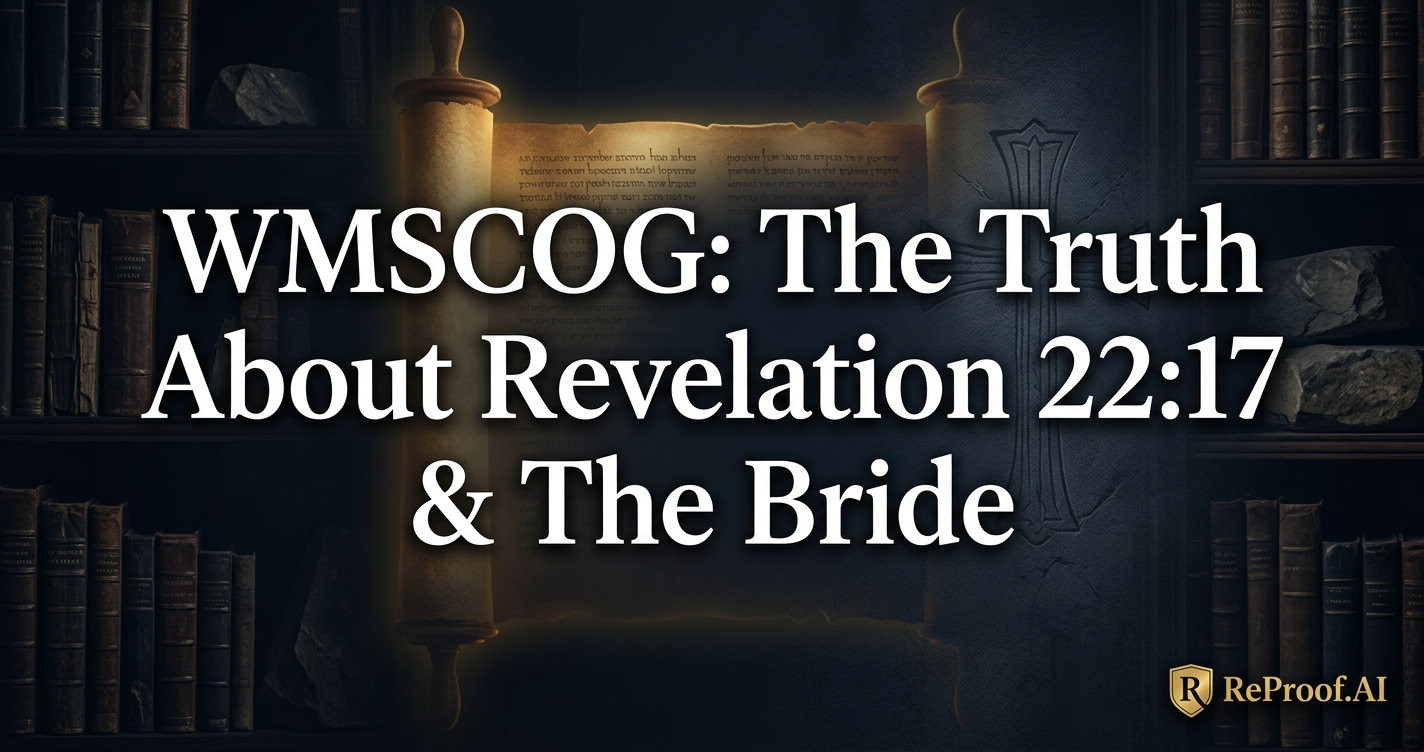 WMSCOG: The Truth About Revelation 22:17 & The Bride