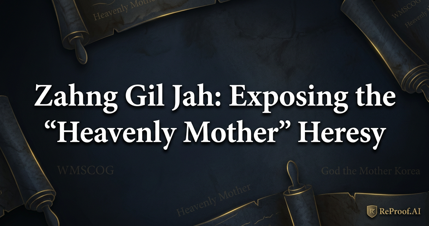 Zahng Gil Jah: Exposing the 'Heavenly Mother' Heresy