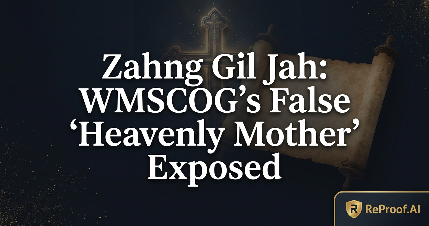 Zahng Gil Jah: WMSCOG's False 'Heavenly Mother' Exposed